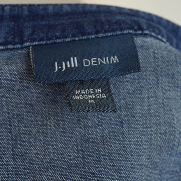 J Jill Denim Midi Shift Dress Size Medium - Picture 8 of 8